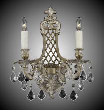 American Brass & Crystal WS9452-A-01G-PI - Two Light Wall Sconce